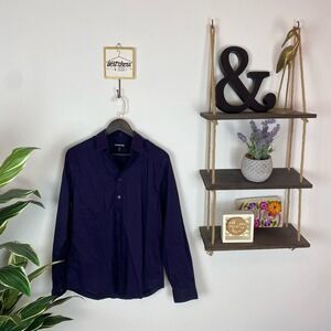 Men's Express 1MX Slim Purple Button Down Dress Shirt